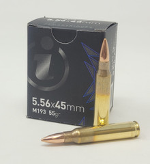 Igman 5.56x45mm NATO Ammunition IGM556M193 55 Grain M193 Full Metal Jacket 20 Rounds