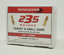 Winchester 22 LR Ammunition Target & Small Game USA235LRH 36 Grain Copper Plated Hollow Point CASE 2350 Rounds