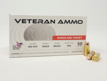 Hyperion Veteran Ammo 380 Auto Ammunition Range And Target HMBX38010050 100 Grain Full Metal Jacket 50 Rounds