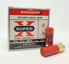 Winchester 12 Gauge Ammunition Super-X High Velocity X12HV4 2-3/4" #4 Shot 1-1/4oz 1450fps 25 Rounds