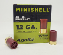 Aguila 12 Gauge Ammunition Minishell 1CHB1385 1-3/4" 7 Pellets #4 Buckshot & 4 Pellets #1 Buckshot 5/8oz 1200fps 25 Rounds