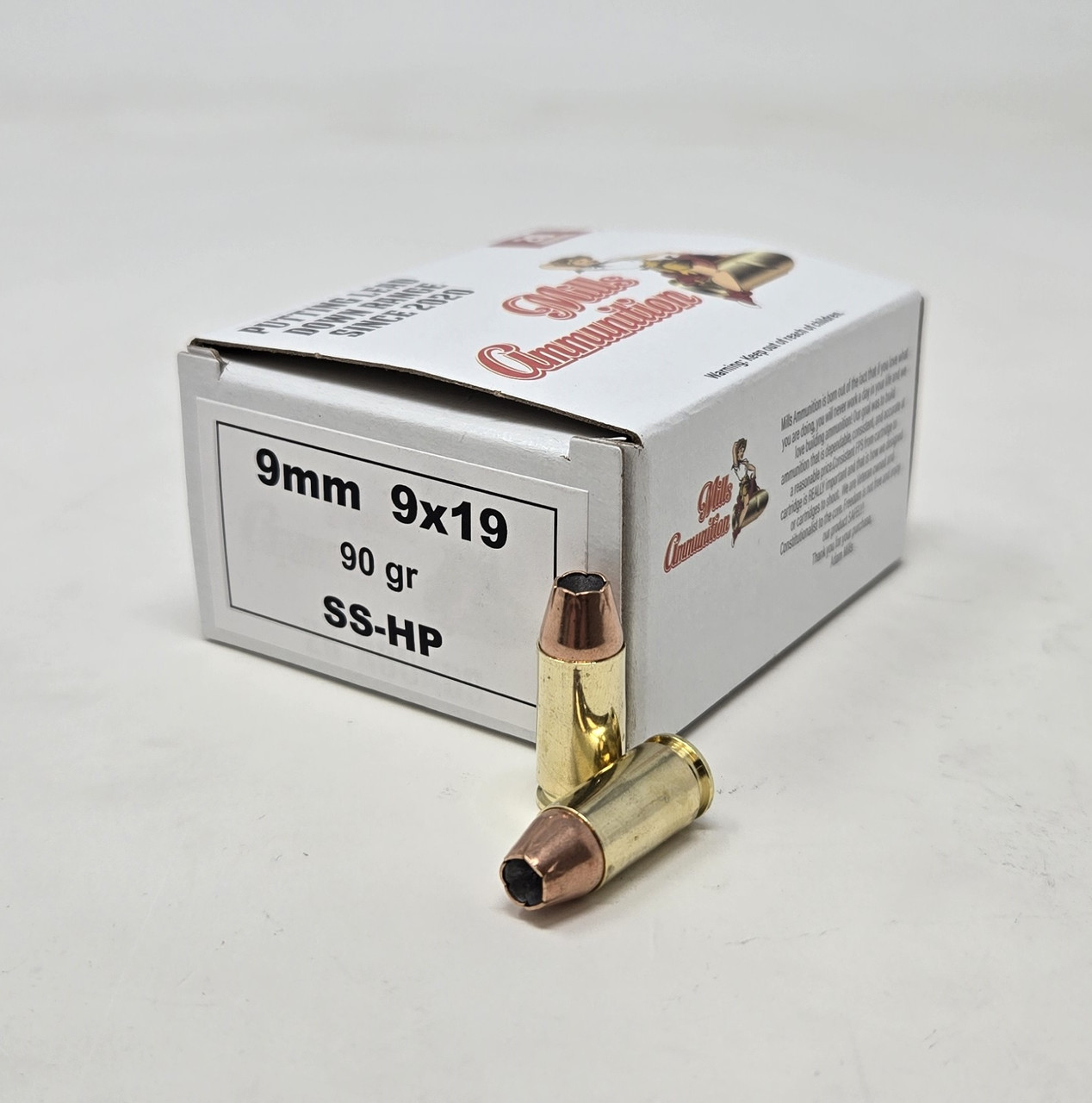 9mm Ammo - Mills Ammo V-Crown HP JHP Mills V-Crown HP JHP Ammo