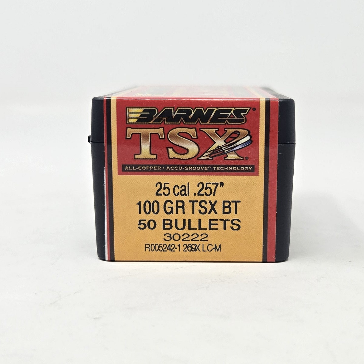 Barnes 25 Cal (.257 Dia) Reloading Bullets Copper TSX B30222 100 Grain Boat Tail Hollow Point 50 Pieces