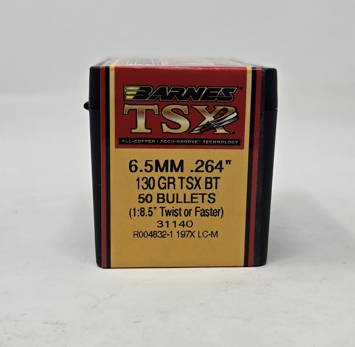 Barnes 65mm 264 Dia Reloading Bullets Copper TSX B31140 130 Grain Boat Tail Hollow Point 50 Pieces