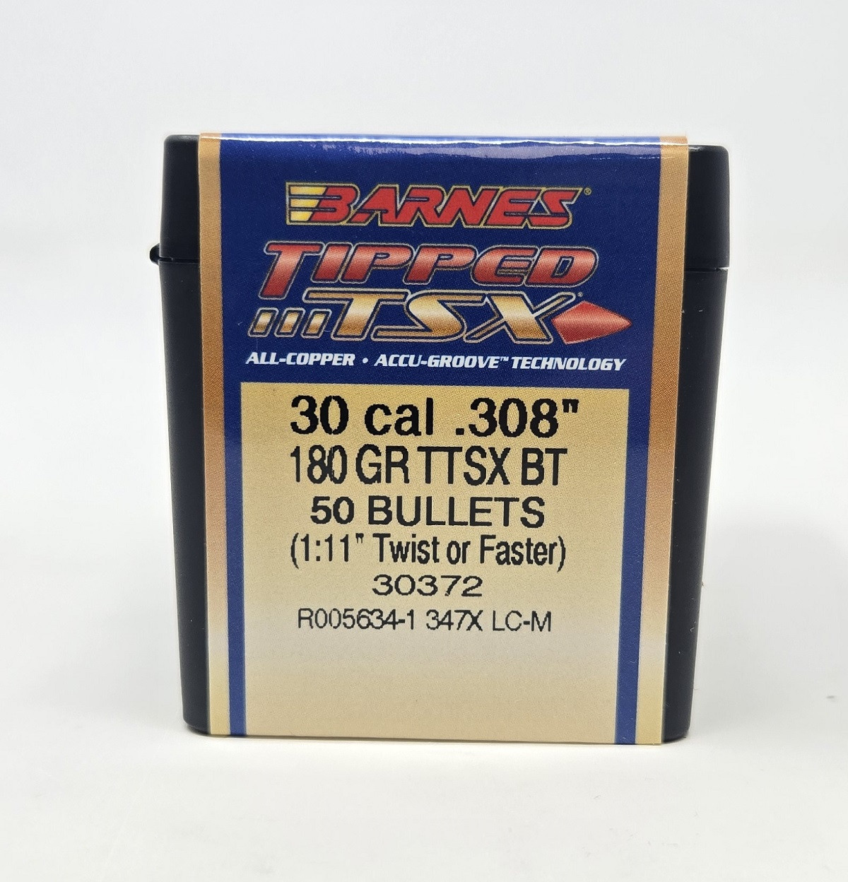 Barnes 30 Cal 308 Dia Reloading Bullets Copper TTSX B30372 180 Grain Boat Tail Ballistic Tip 50 Pieces