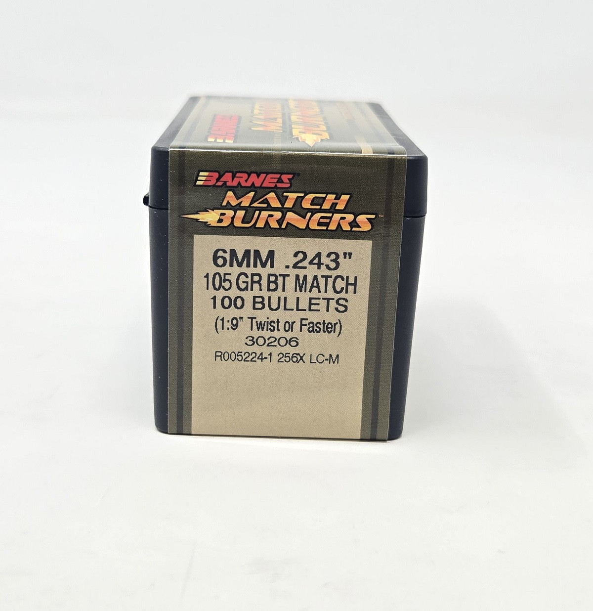 Barnes 6mm 243 Dia Reloading Bullets Match Burner B30206 105 Grain Boat Tail Hollow Point 100 Pieces