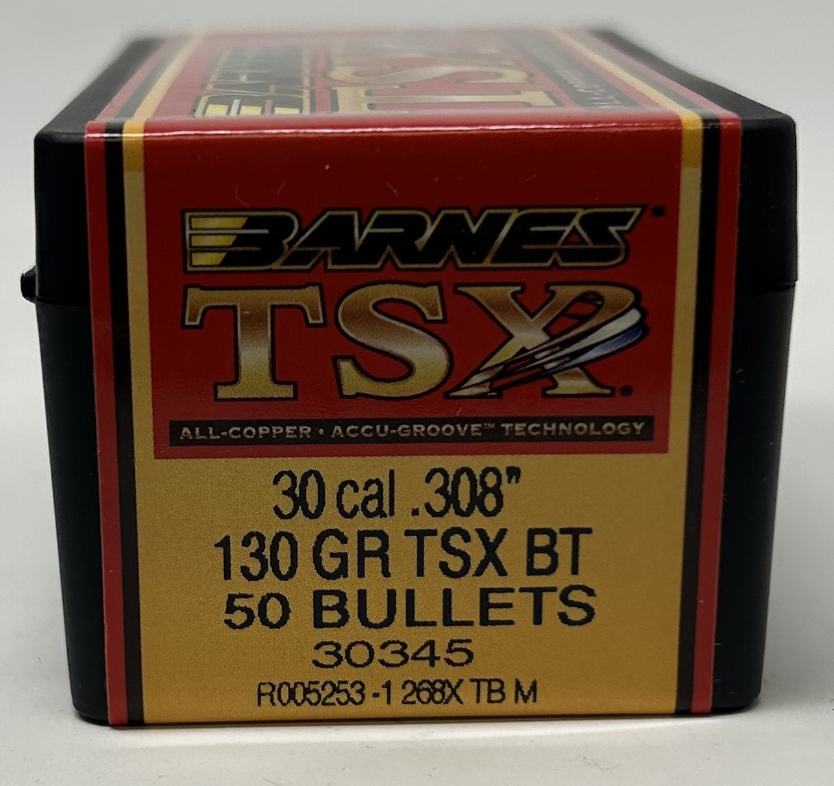 Barnes 30 Cal (.308 Dia) Reloading Bullets Copper TSX B30345 130 Grain Boat Tail Hollow Point 50 Pieces