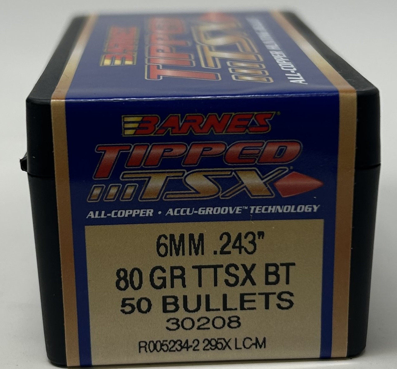 Barnes 6mm (.243 Dia) Reloading Bullets Copper TTSX B30208 80 Grain Boat Tail Ballistic Tip 50 Pieces