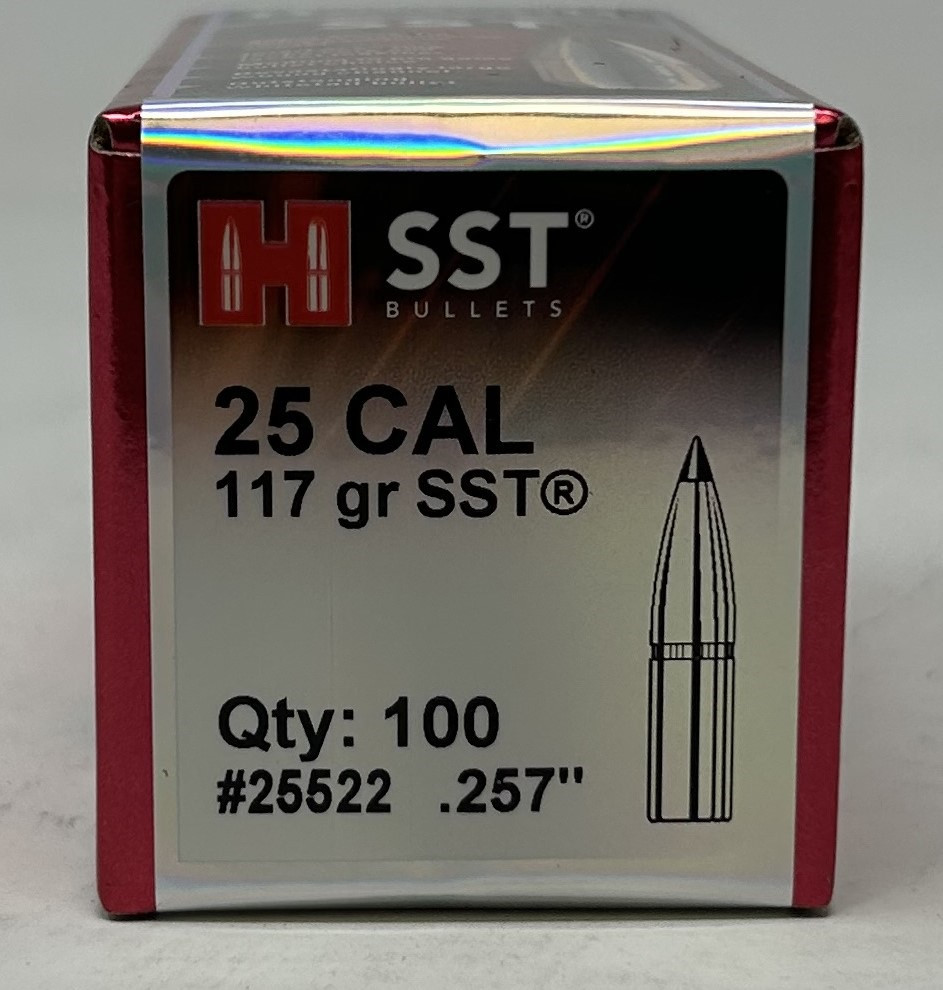 Hornady 25 Cal 257 Dia Reloading Bullets H25522 117 Grain SST 100 Pieces