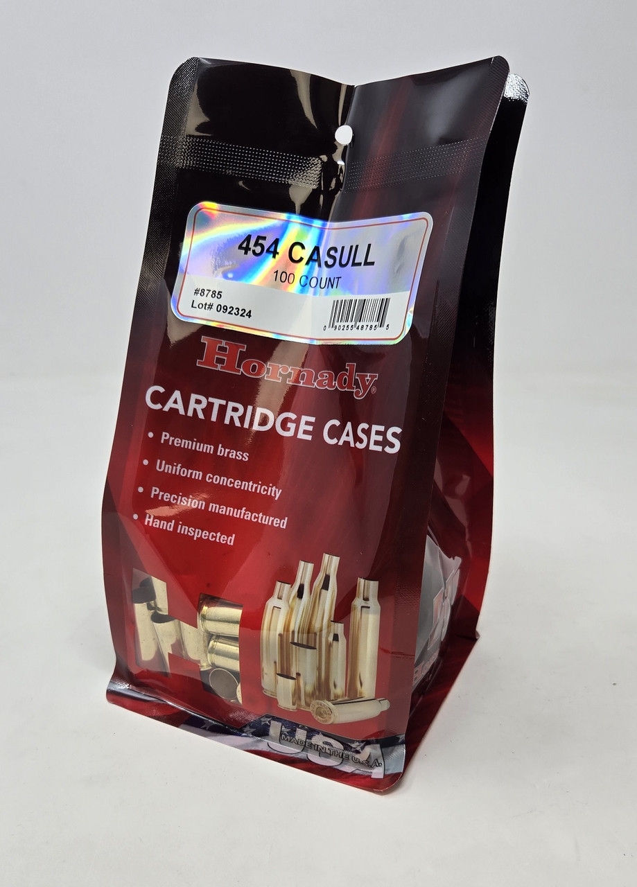 Hornady 454 Casull Unprimed Reloading Brass Casings H8785 100 Pieces