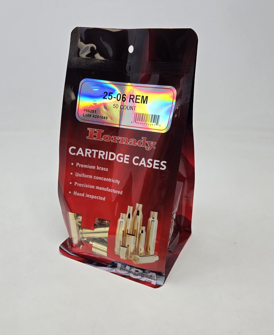 Hornady 25-06 Rem Unprimed Reloading Brass Casings H86251 50 Pieces