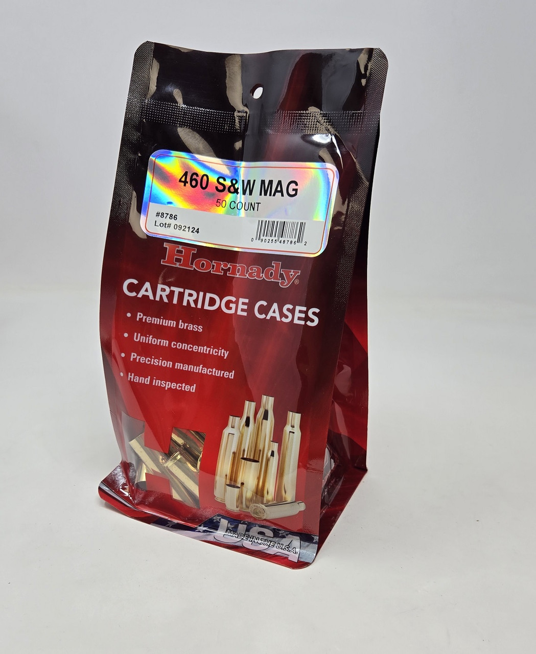 Hornady 460 S&W Mag Unprimed Reloading Brass Casings H8786 50 Pieces