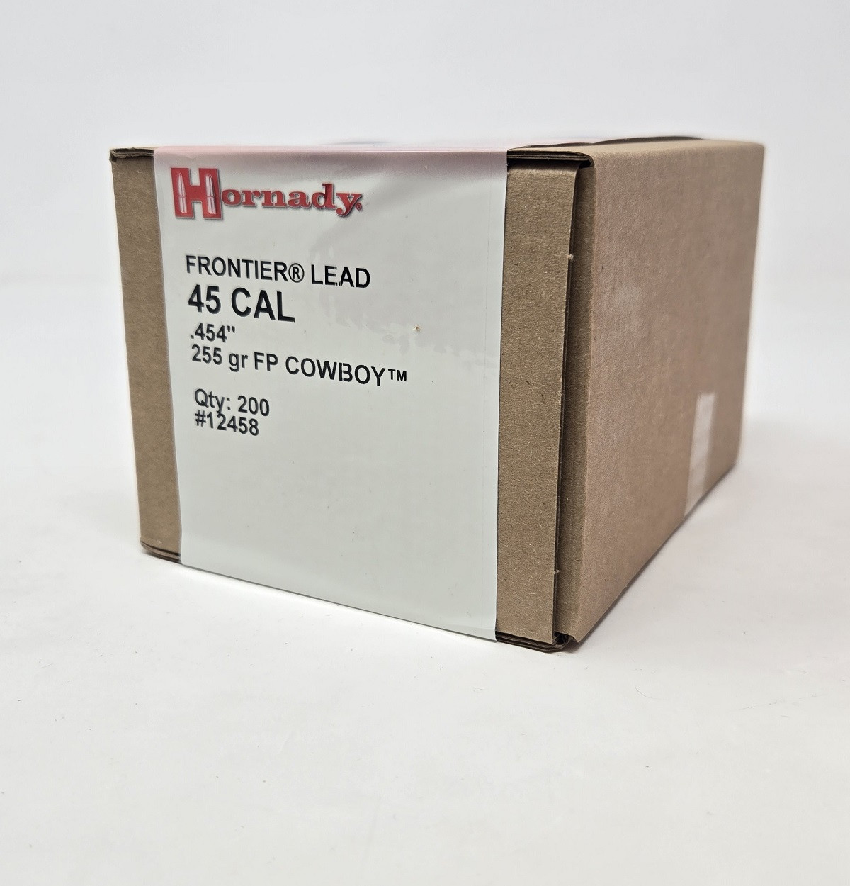 Hornady 45 Cal 454 Dia Reloading Bullets H12458 255 Grain Cowboy Flat Point 200 Pieces