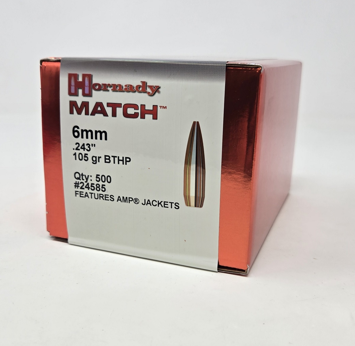 Hornady 6mm (.243 Dia) Reloading Bullets H24585 105 Grain Boat Tail Hollow Point 500 Pieces
