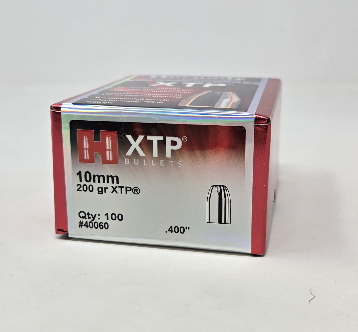Hornady 10mm (.400 Dia) Reloading Bullets H40060 200 Grain XTP Jacketed Hollow Point 100 Pieces