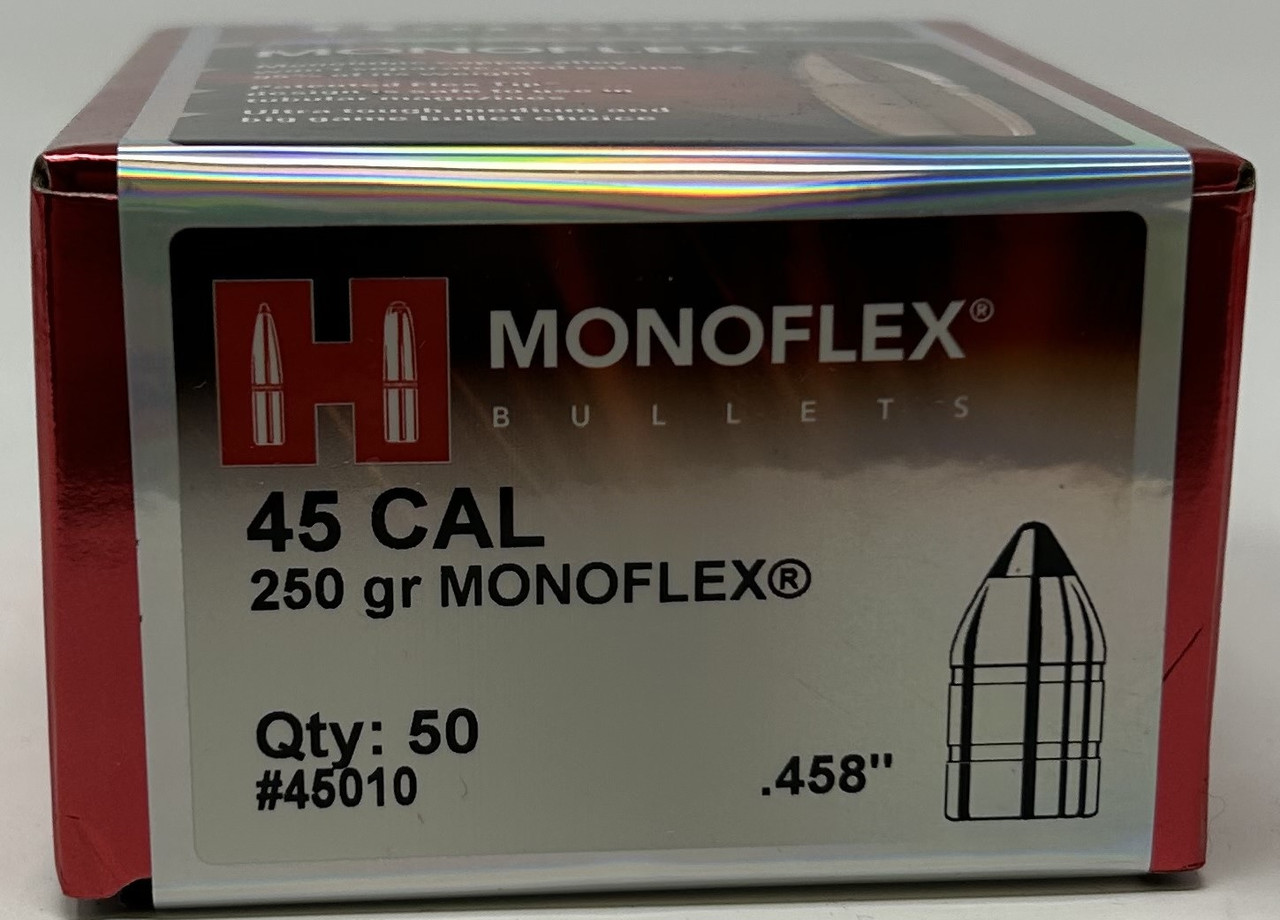 Hornady 45 Cal 458 Dia Reloading Bullets H45010 250 Grain MonoFlex 50 Pieces