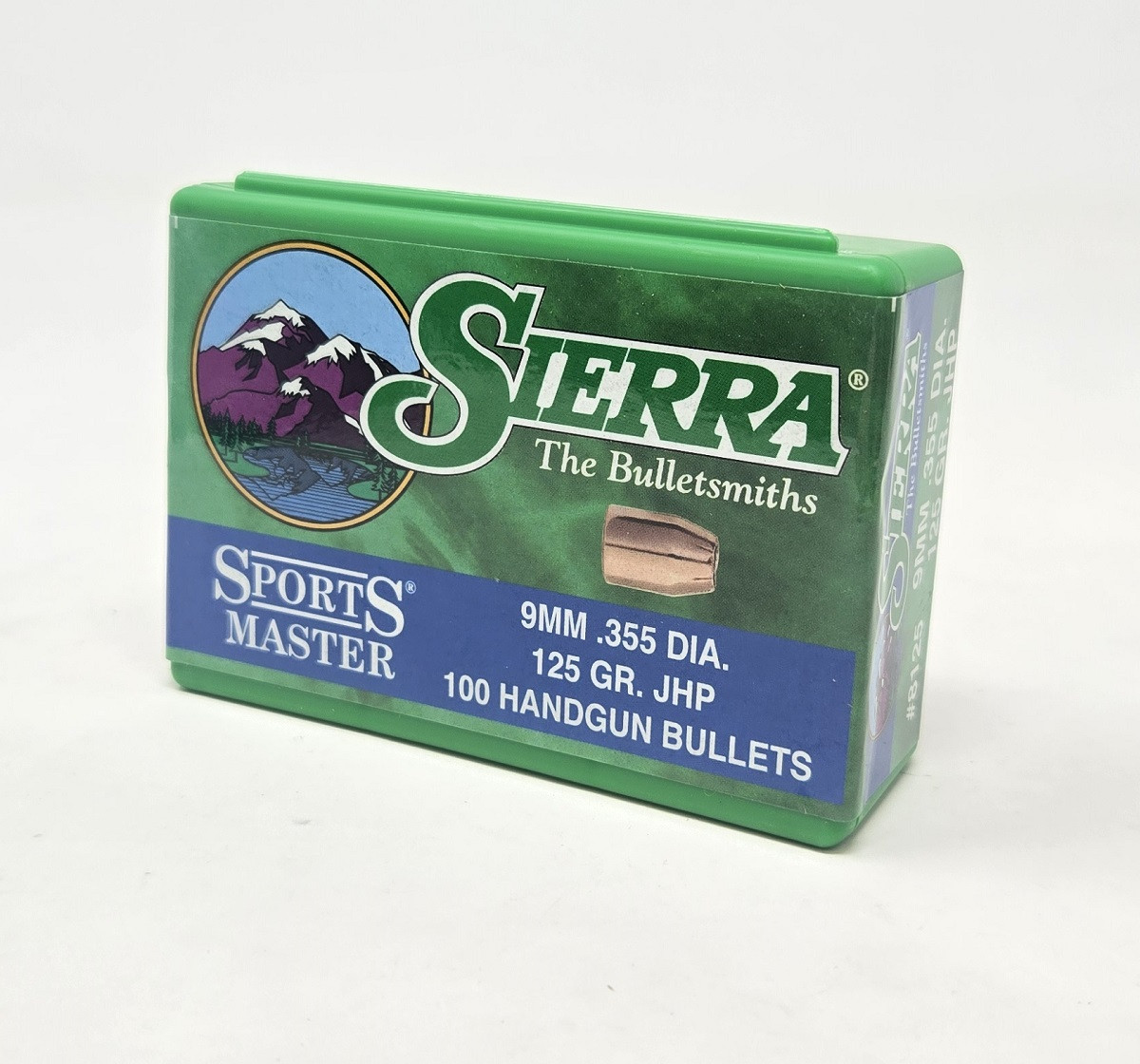 Sierra 9mm (.355 Dia) Reloading Bullets Sports Master SRAA8125 125 Grain Jacketed Hollow Point 100 Pieces