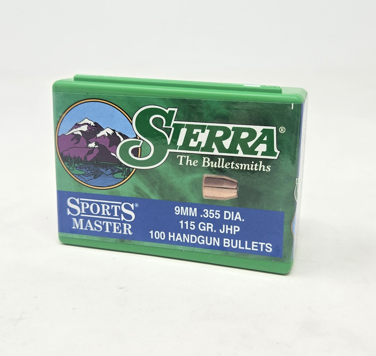 Sierra 9mm (.355 Dia) Reloading Bullets Sports Master SRAA8110 115 Grain Jacketed Hollow Point 100 Pieces