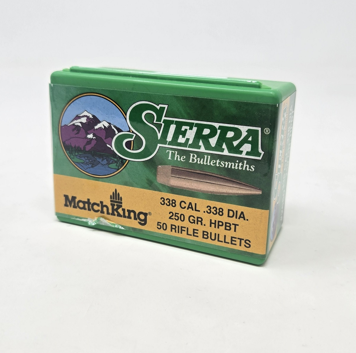 Sierra 338 Cal 338 Dia Reloading Bullets Matchking SRAA2650 250 Grain Hollow Point Boat Tail 50 Pieces