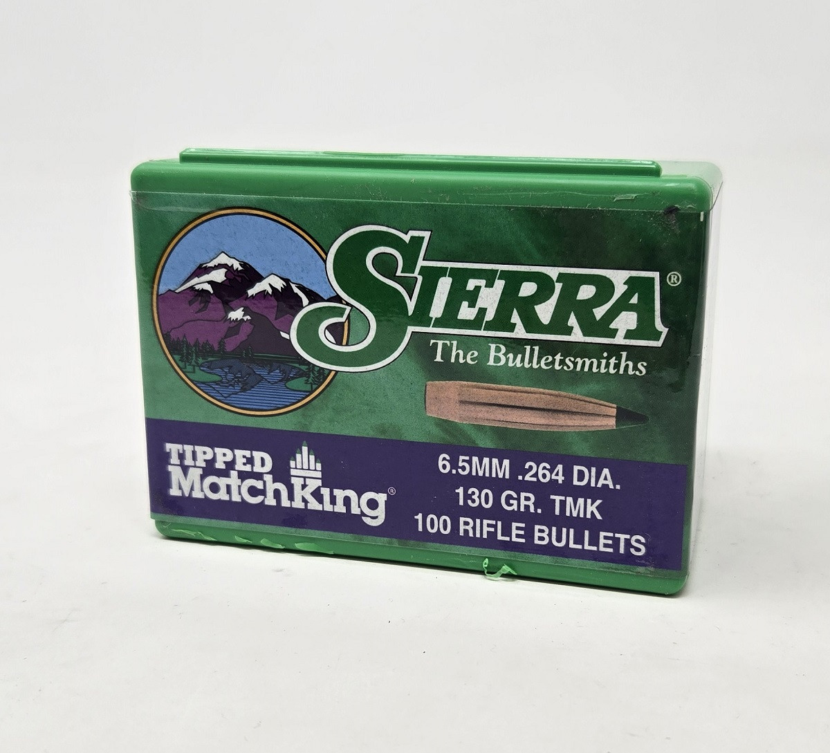 Sierra 65mm 264 Dia Reloading Bullets Tipped Matchking SRAA7430 130 Grain Boat Tail Ballistic Tip 100 Pieces