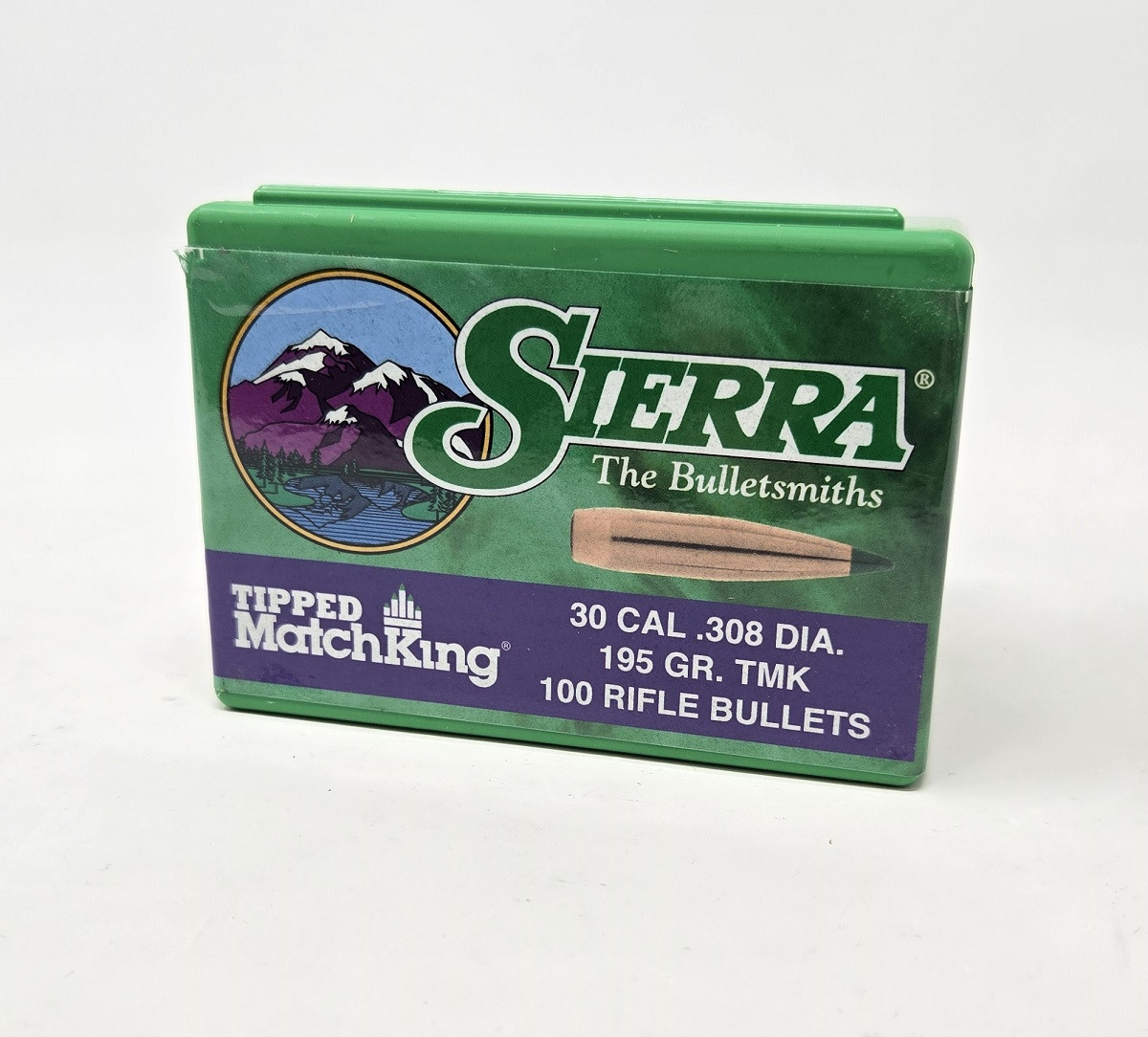 Sierra 30 Cal 308 Dia Reloading Bullets Tipped Matchking SRAA7795 195 Grain Boat Tail Ballistic Tip 100 Pieces