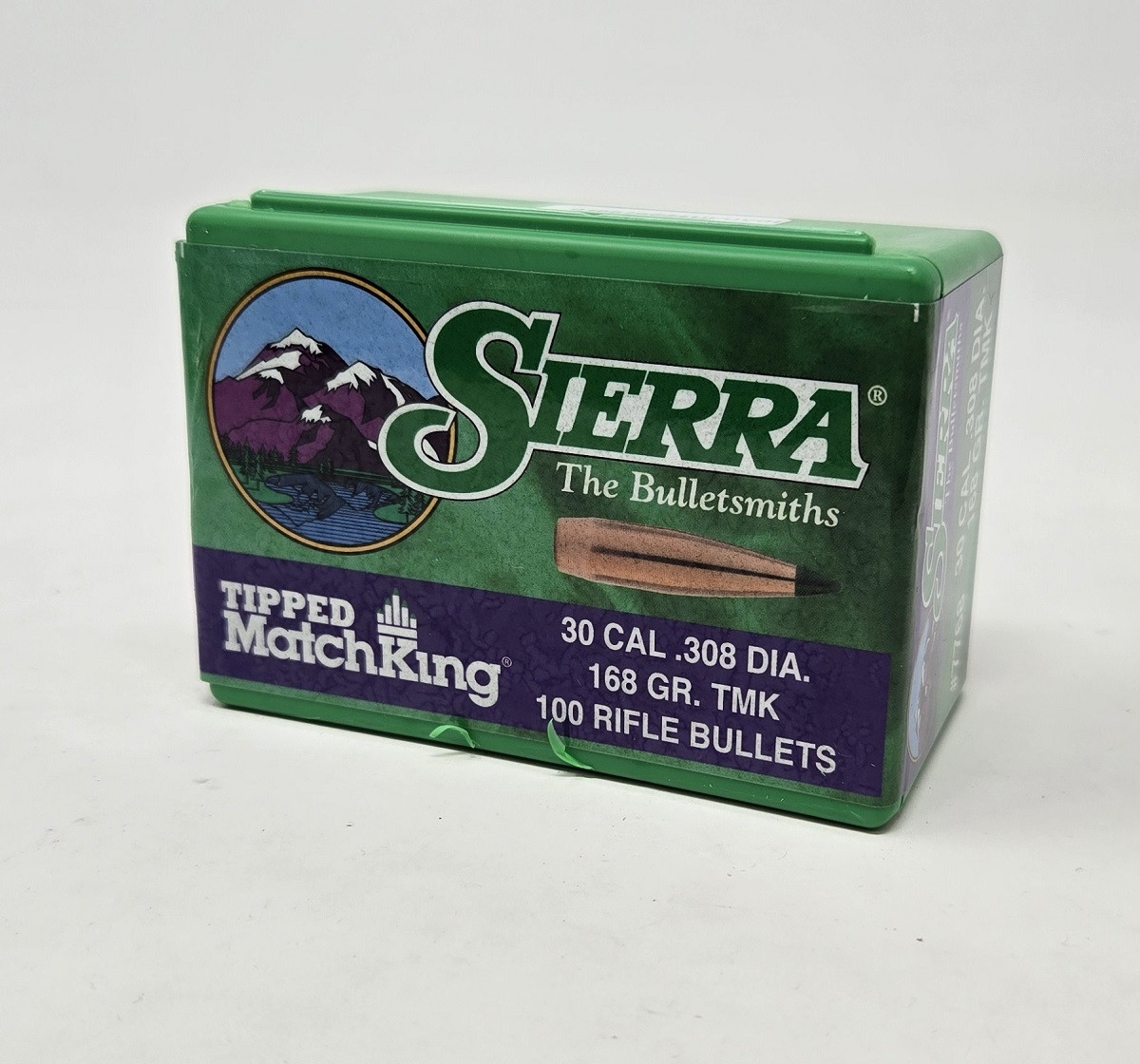 Sierra 30 Cal762mm 308 Dia Reloading Bullets Tipped Matchking SRAA7768 168 Grain Ballistic Tip 100 Pieces