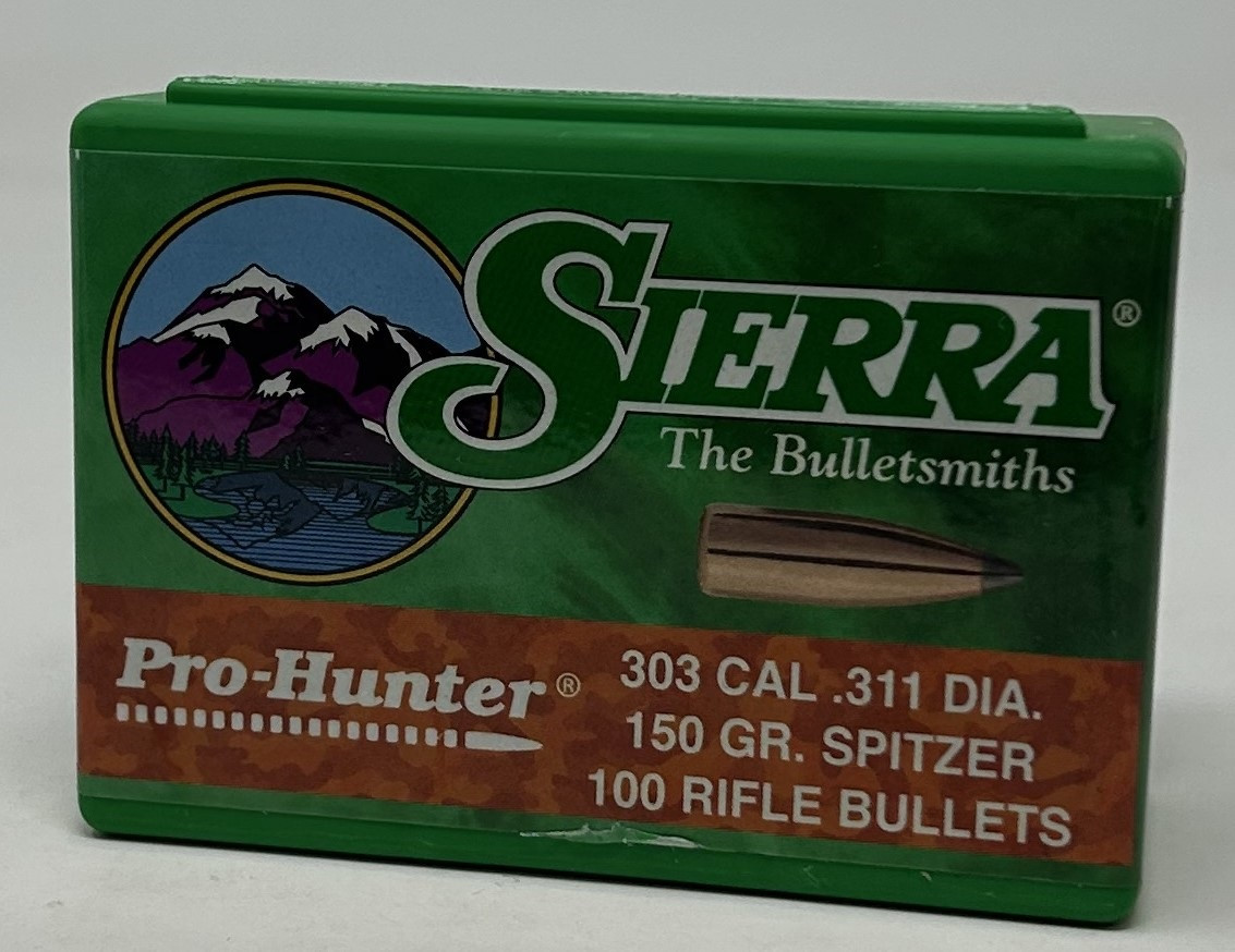 Sierra 303 Cal 311 Dia Reloading Bullets Pro Hunter SRAA2300 150 Grain Spitzer Soft Point 100 Pieces
