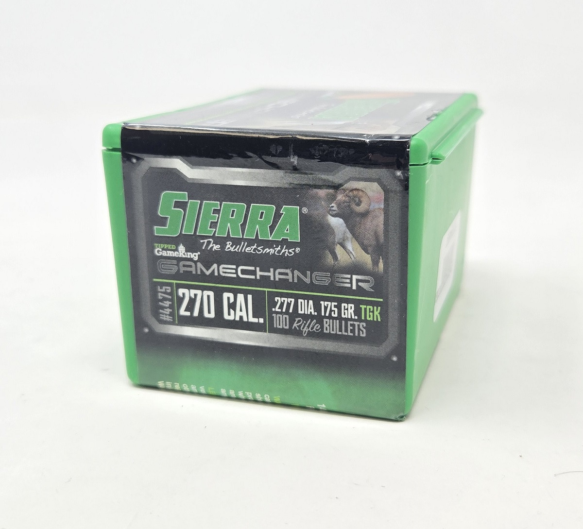 Sierra 270 Cal 277 Dia Reloading Bullets Tipped Gameking SRAA4475 175 Grain Boat Tail Ballistic Tip 100 Pieces
