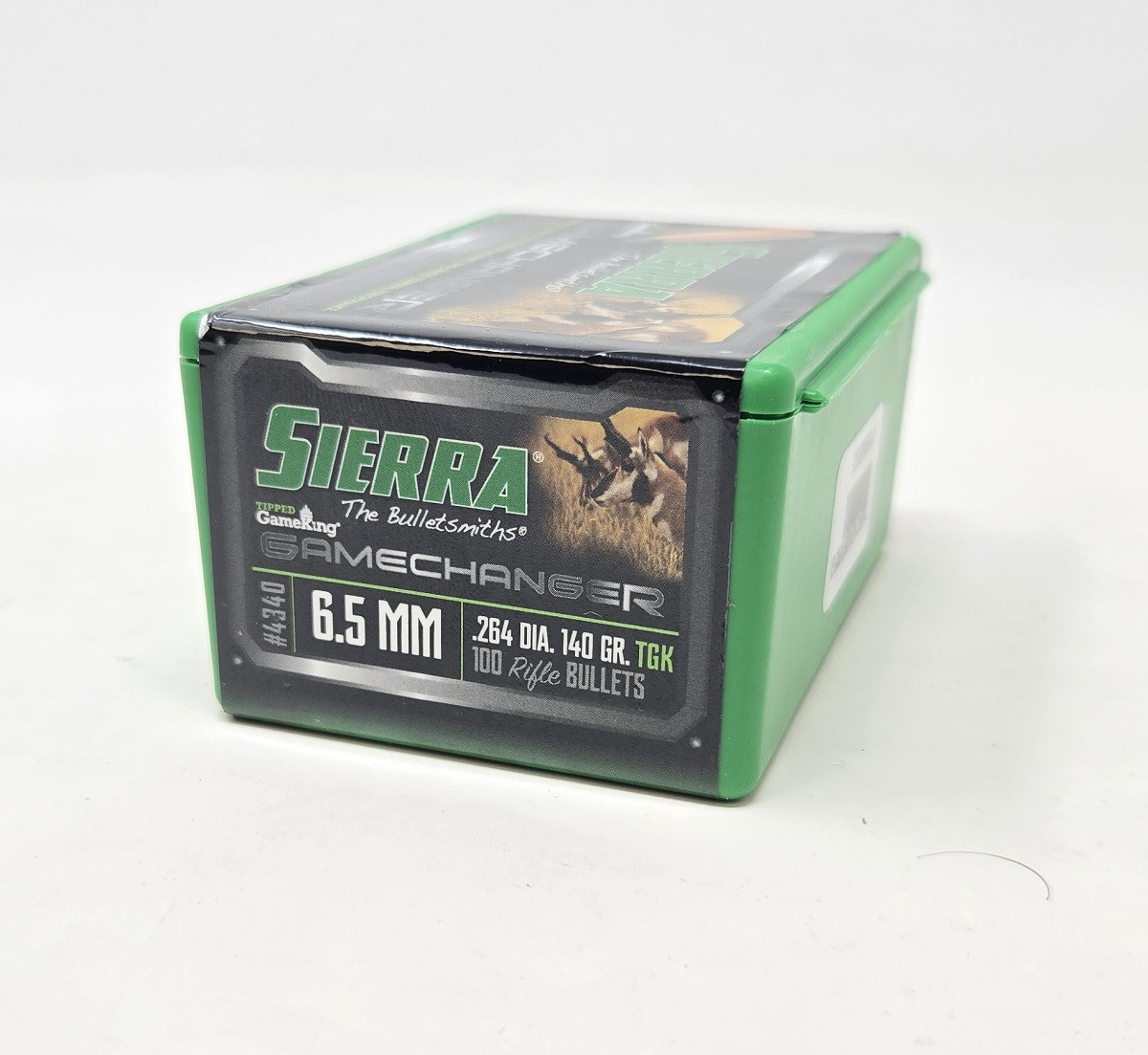 Sierra 65mm 264 Dia Reloading Bullets Tipped Gameking SRAA4340 140 Grain Boat Tail Ballistic Tip 100 Pieces