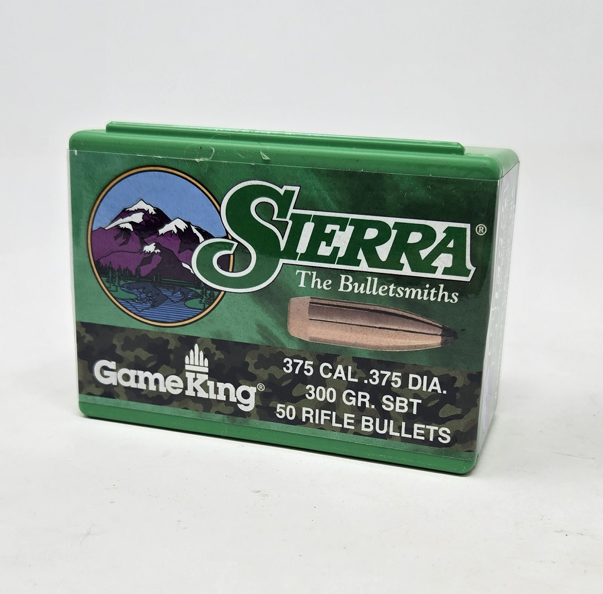 Sierra 375 Cal 375 Dia Reloading Bullets Gameking SRAA3000 300 Grain Boat Tail Spitzer Soft Point 50 Pieces