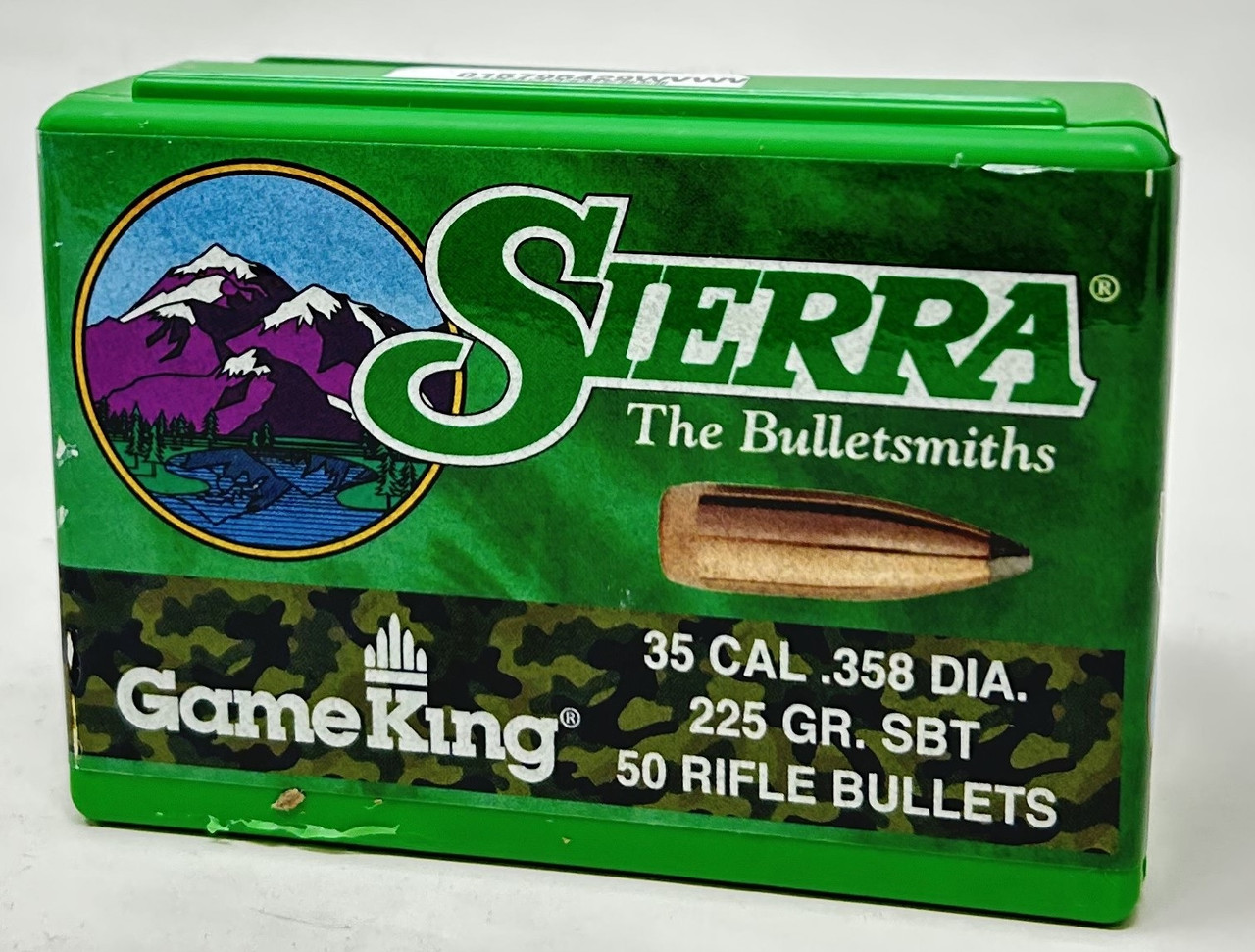 Sierra 35 Cal (.355 Dia) Reloading Bullets Gameking SRAA2850 225 Grain Boat Tail Spitzer Soft Point 50 Pieces