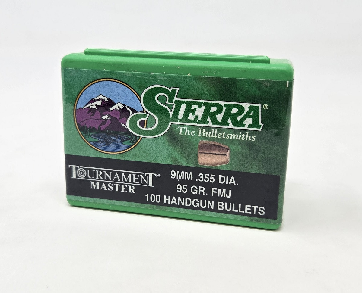 Sierra 9mm (.355 Dia) Reloading Bullets Tournament Master SRAA8105 95 Grain Full Metal Jacket 100 Pieces