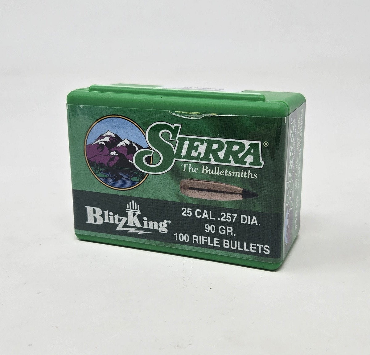 Sierra 25 Cal 257 Dia Reloading Bullets Blitzking SRAA1616 90 Grain Boat Tail Ballistic Tip 100 Pieces
