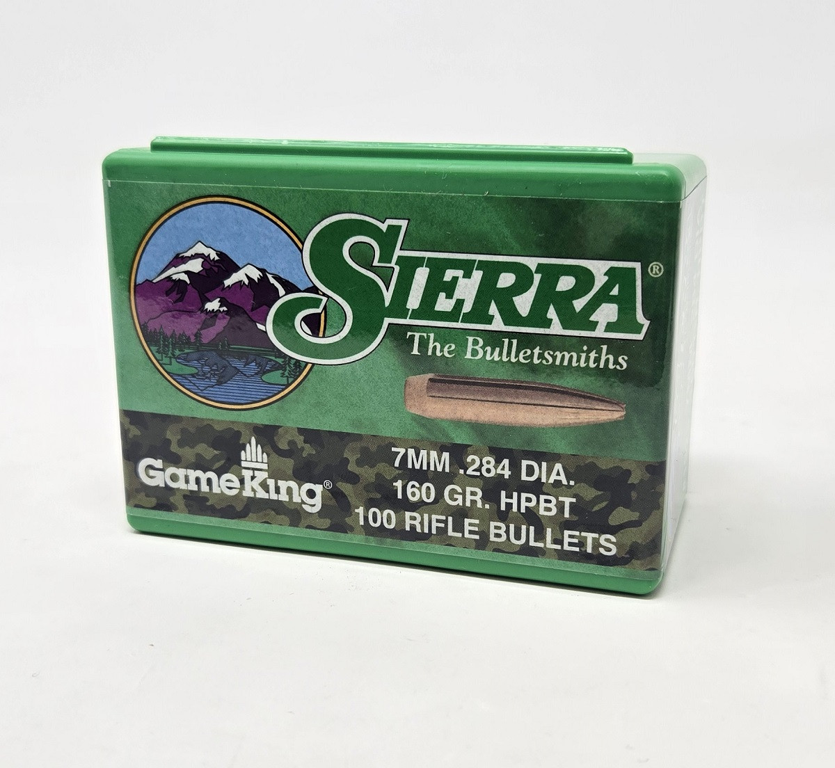 Sierra 7mm 284 Dia Reloading Bullets Gameking SRAA1925 160 Grain Hollow Point Boat Tail 100 Pieces