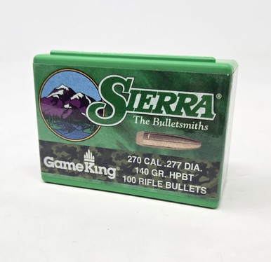 Sierra 270 Cal (.277 Dia) Reloading Bullets Gameking SRAA1835 140 Grain ...