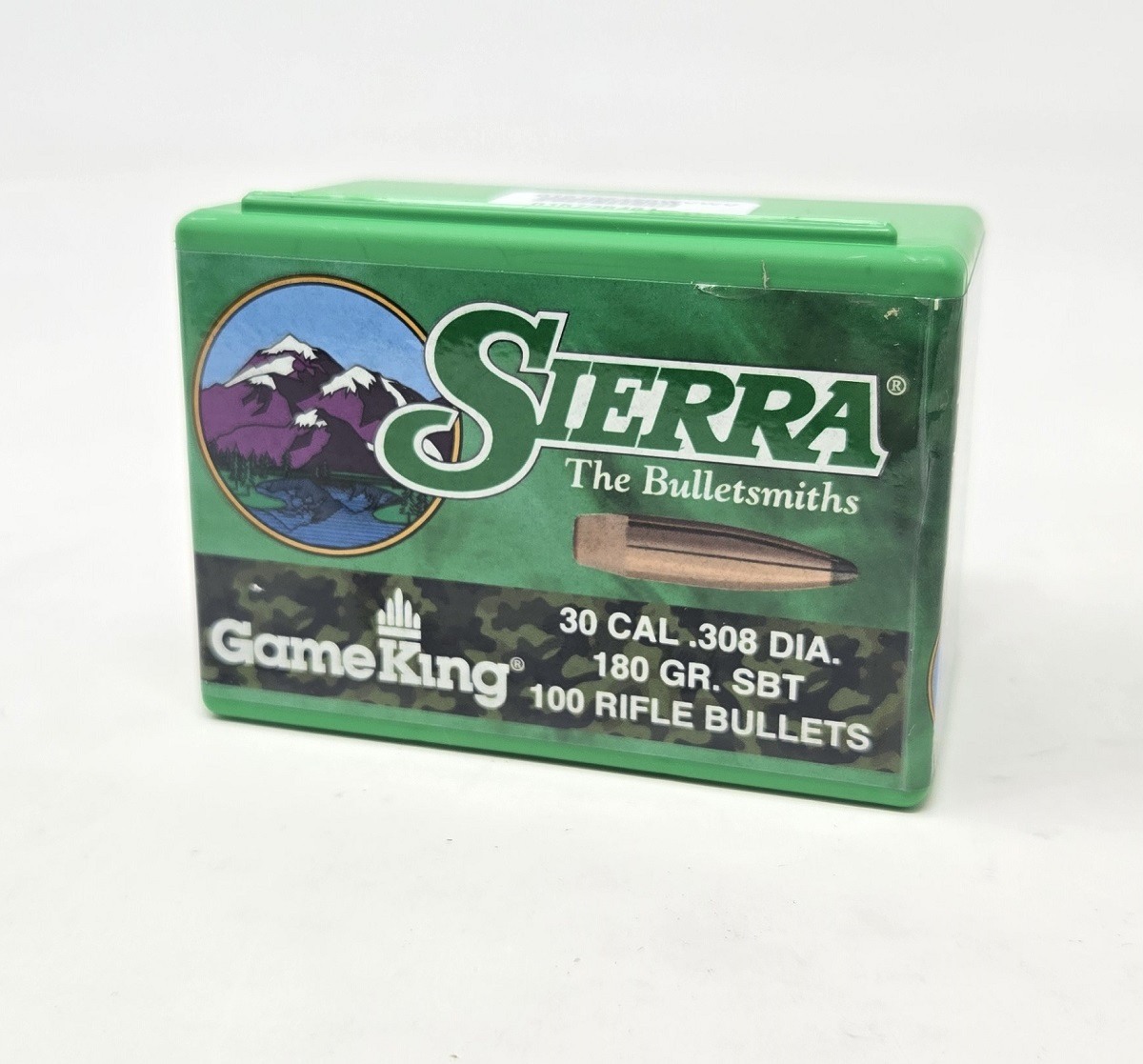 Sierra 30 Cal 308 Dia Reloading Bullets Gameking SRAA2160 180 Grain Boat Tail Spitzer Soft Point 100 Pieces