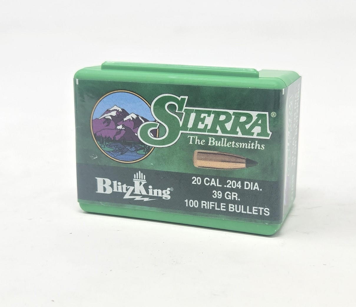 Sierra 20 Cal 204 Dia Reloading Bullets Blitzking SRAA1039 39 Grain Ballistic Tip 100 Pieces