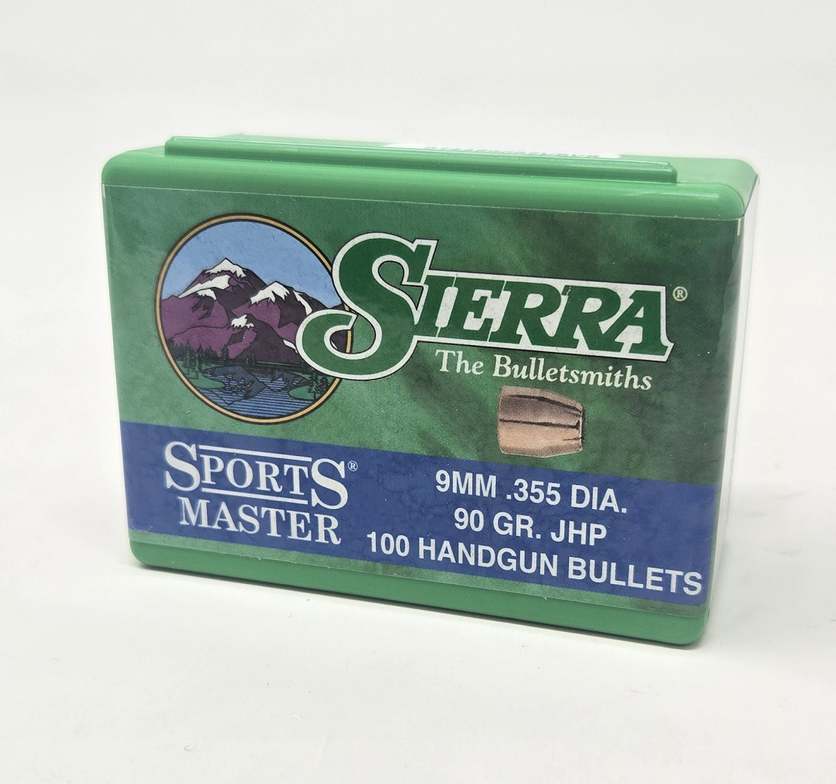 Sierra 9mm (.355 Dia) Reloading Bullets Sports Master SRAA8100 90 Grain Jacketed Hollow Point 100 Pieces
