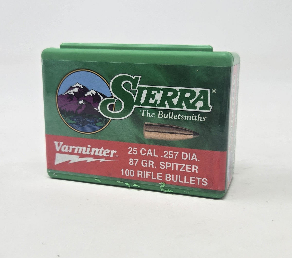 Sierra 25 Cal 257 Dia Reloading Bullets Varminter SRAA1610 87 Grain Flat Base Spitzer Soft Point 100 Pieces