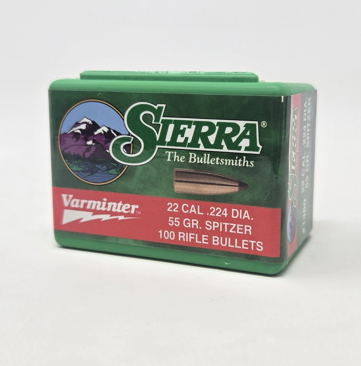 Sierra 22 Cal (.224 Dia) Reloading Bullets Varminter SRAA1360 55 Grain Flat Base Spitzer Soft Point 100 Pieces