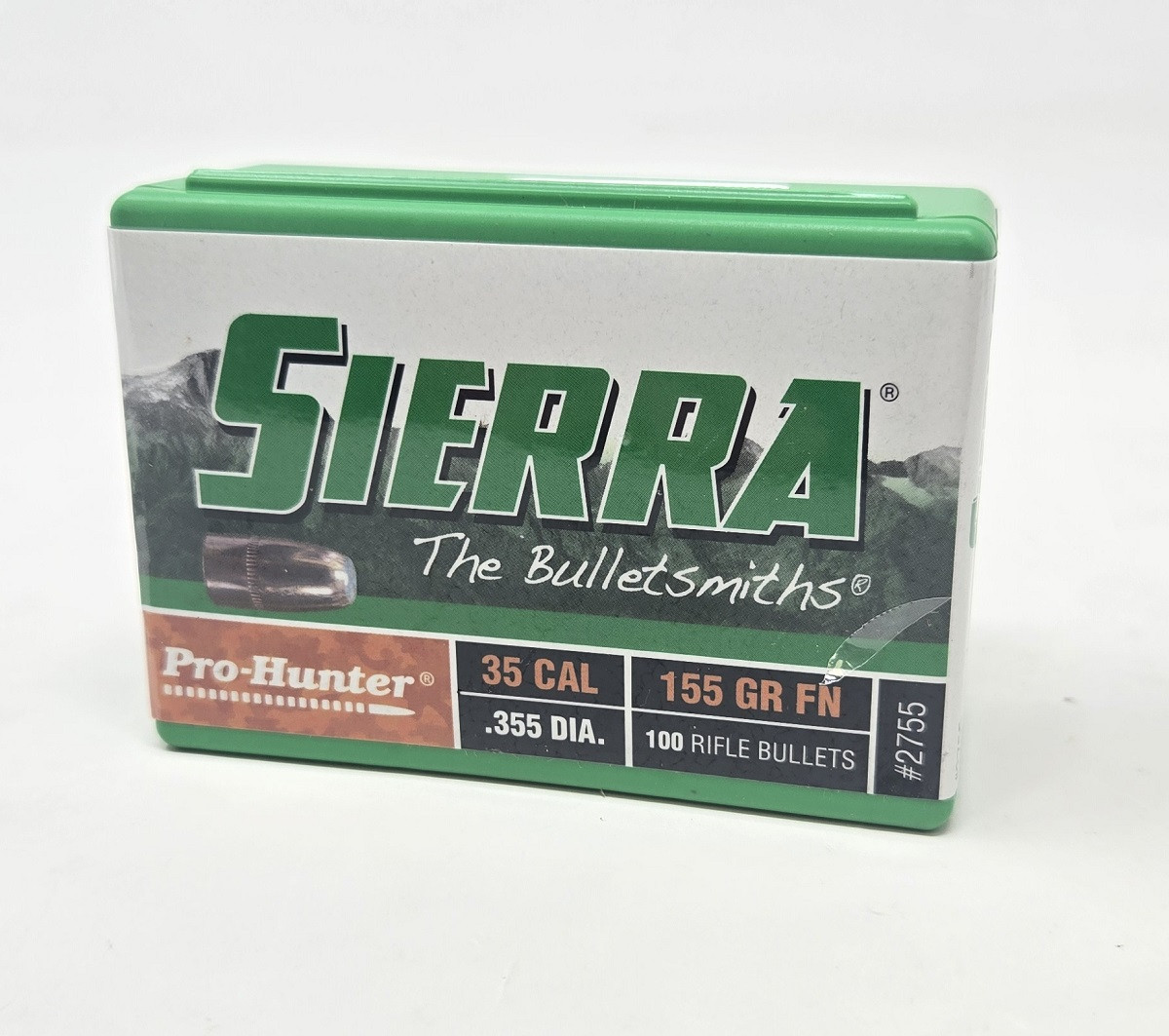 Sierra 35 Cal (.355 Dia) Reloading Bullets Pro Hunter SRAA2755 155 Grain Flat Nose 100 Pieces