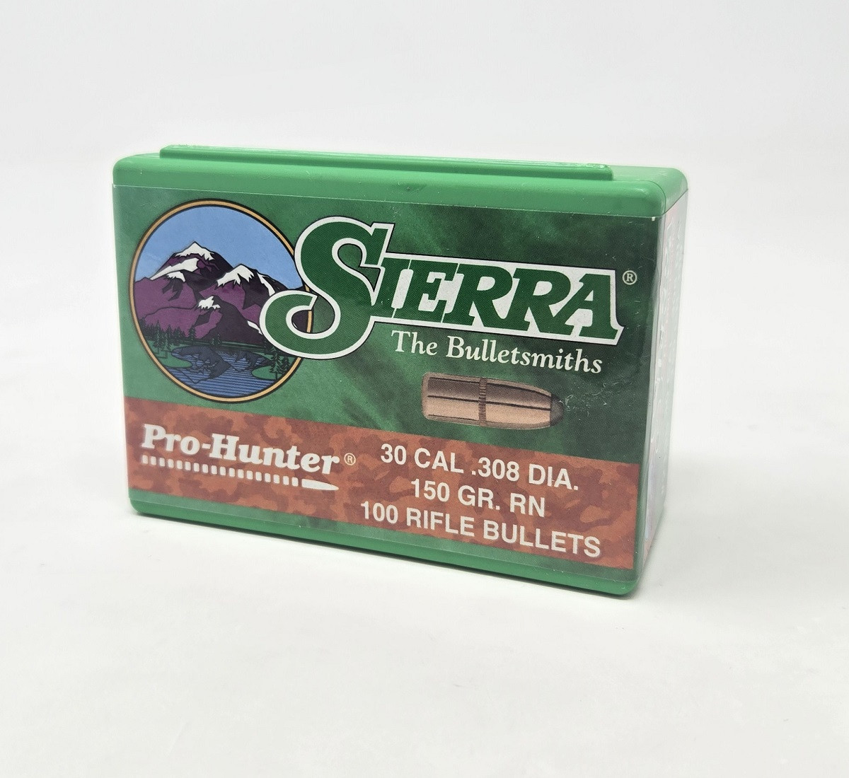 Sierra 30 Cal 308 Dia Reloading Bullets Pro Hunter SRAA2135 150 Grain Round Nose Jacketed Soft Point 100 Pieces
