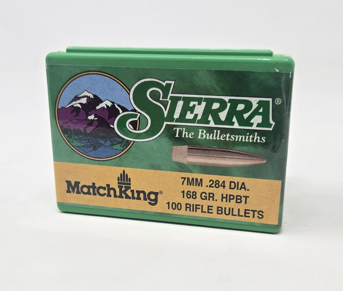 Sierra 7mm 284 Dia Reloading Bullets Matchking SRAA1930 168 Grain Hollow Point Boat Tail 100 Pieces