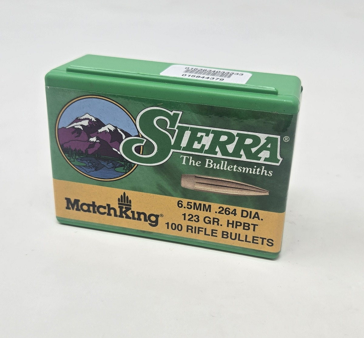 Sierra 65mm 264 Dia Reloading Bullets Matchking SRAA1727 123 Grain Hollow Point Boat Tail 100 Pieces
