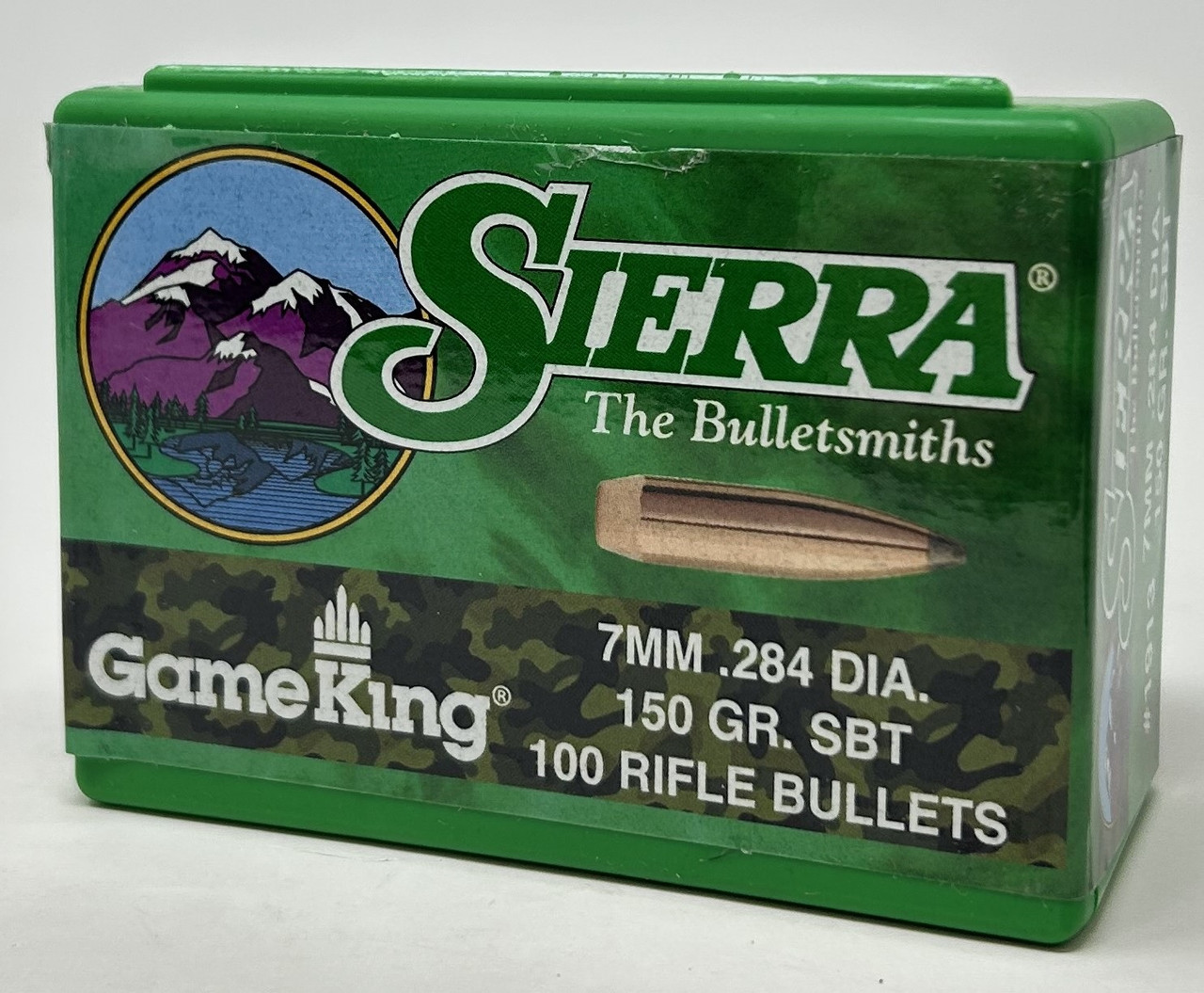 Sierra 7mm 284 Dia Reloading Bullets Gameking SRAA1913 150 Grain Boat Tail Spitzer Soft Point 100 Pieces