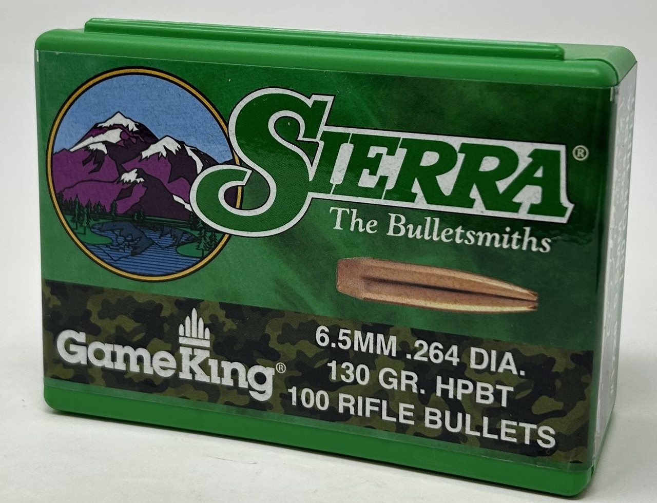 Sierra 65mm 264 Dia Reloading Bullets Gameking SRAA1728 130 Grain Hollow Point Boat Tail 100 Pieces