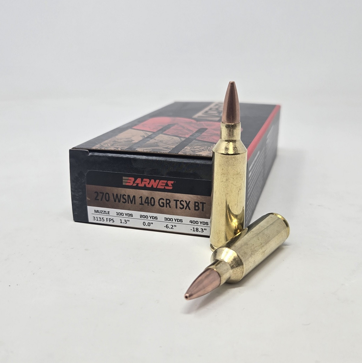 Barnes Copper Vor-TX Boat Tail HP TSX Ammo
