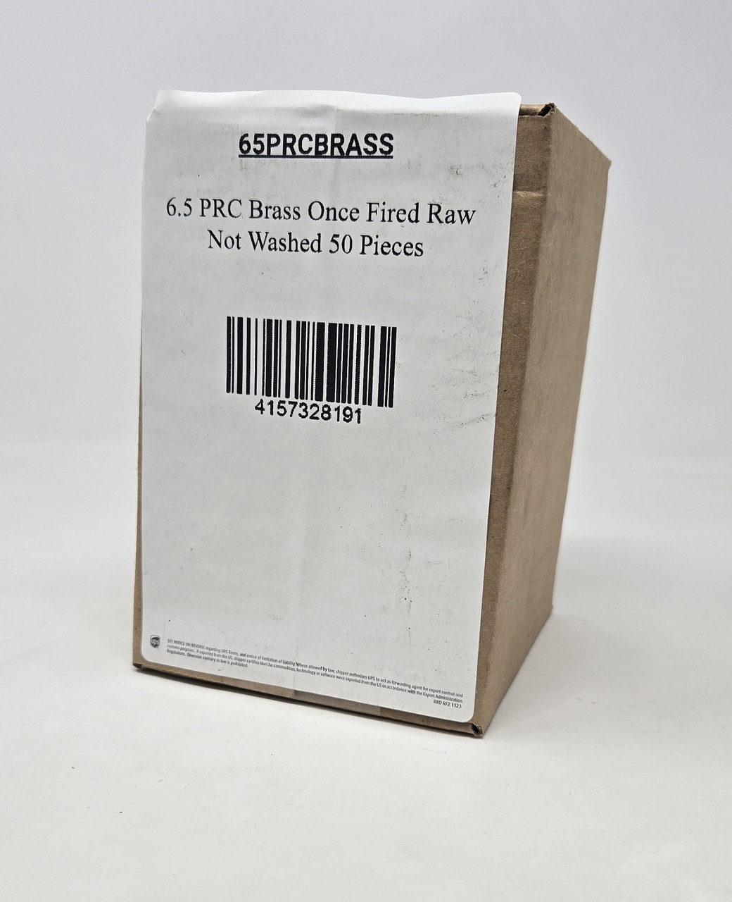 6.5 PRC Brass Once Fired Raw Not Washed 50 Pieces