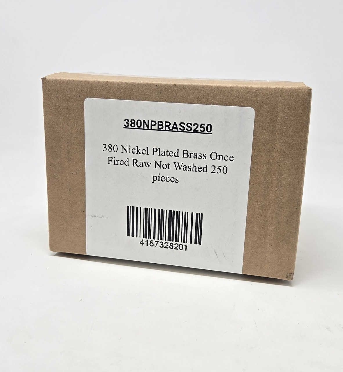 380 Nickel Plated Brass Once Fired Raw Not Washed 250 Pieces