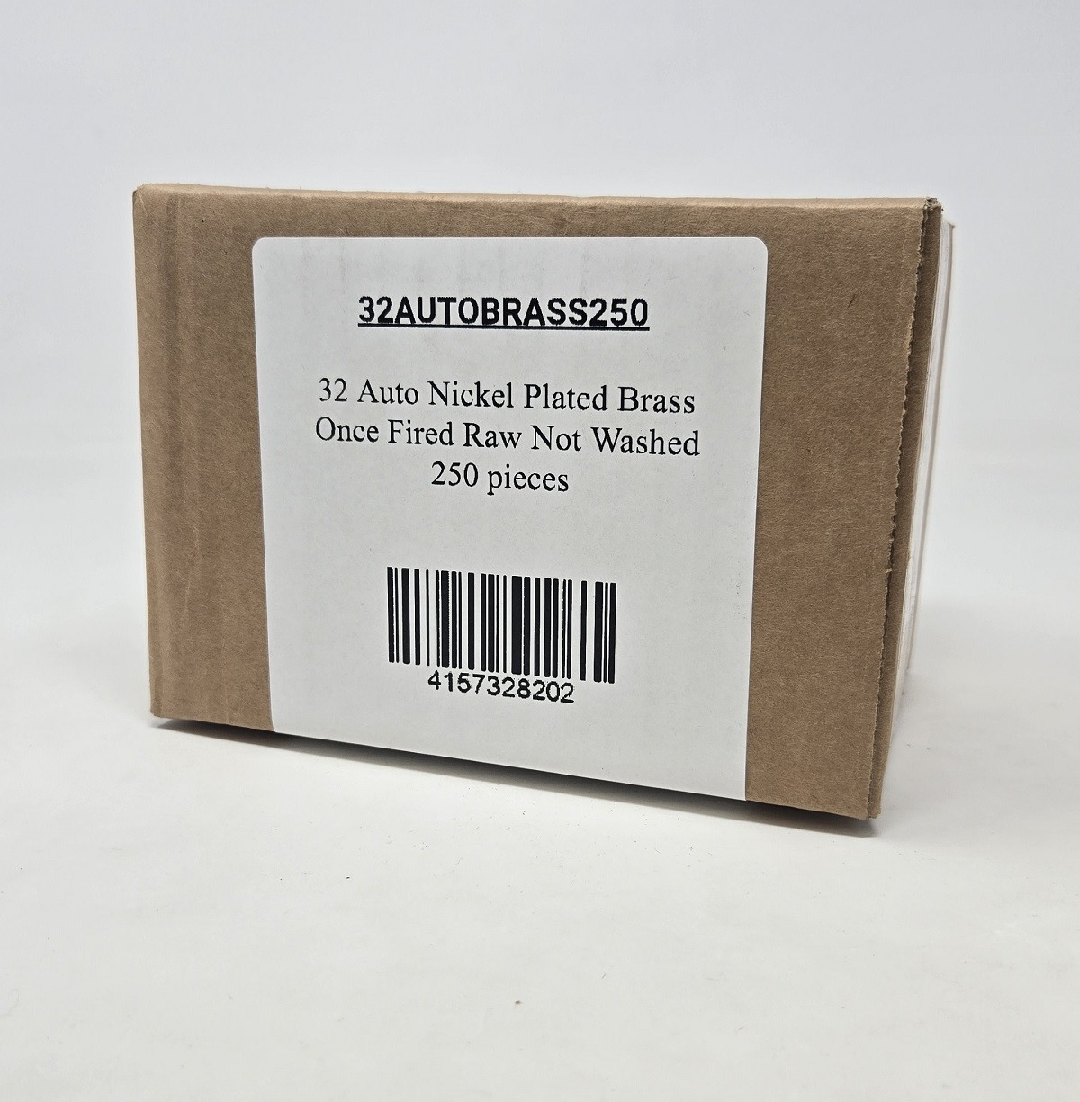32 Auto Nickel Plated Brass Once Fired Raw Not Washed 250 Pieces